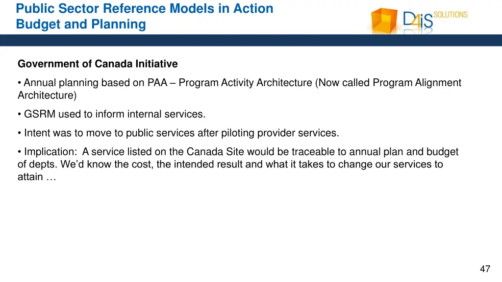 public sector reference models in action budget