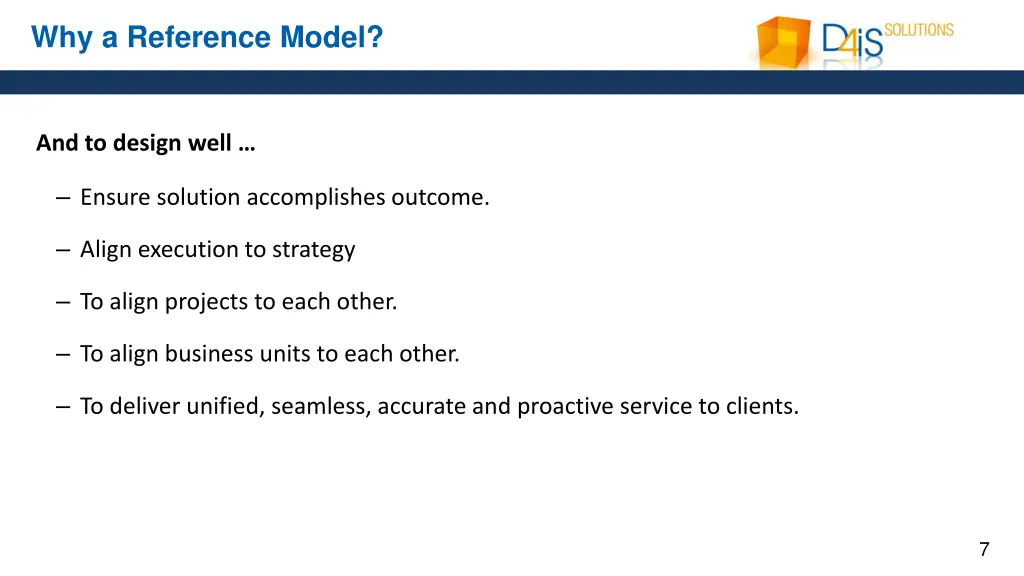 why a reference model 1