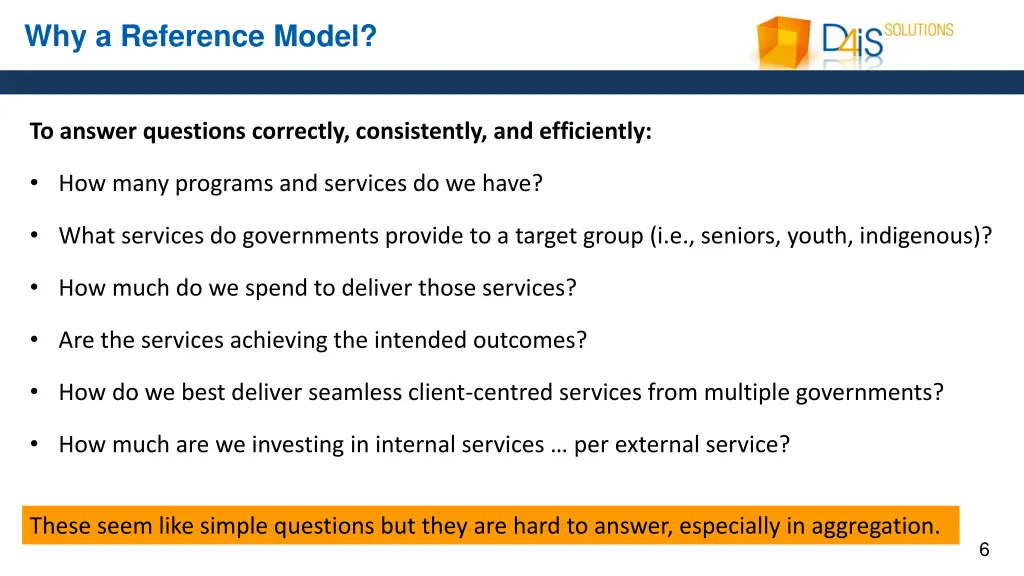 why a reference model