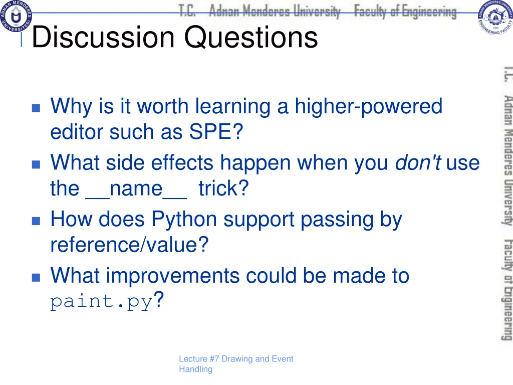 discussion questions