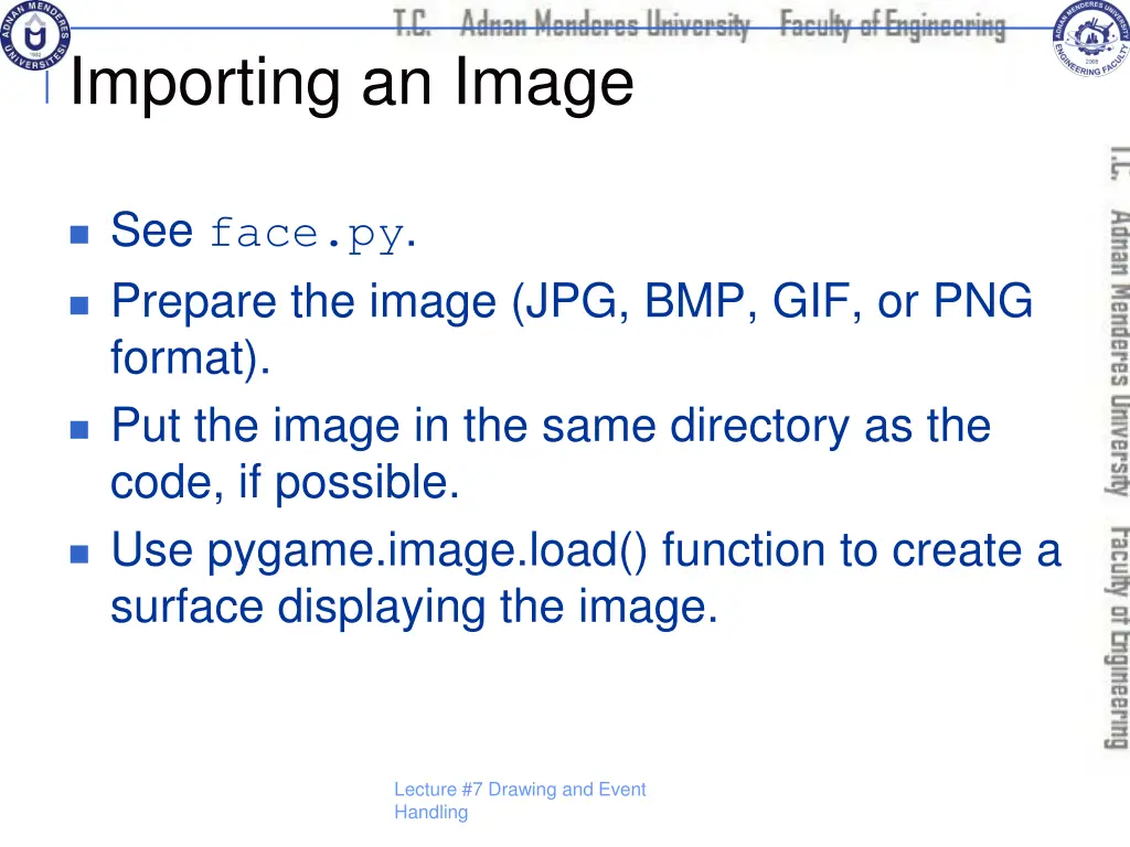 importing an image