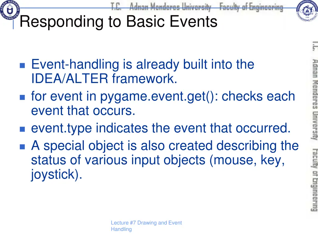 responding to basic events
