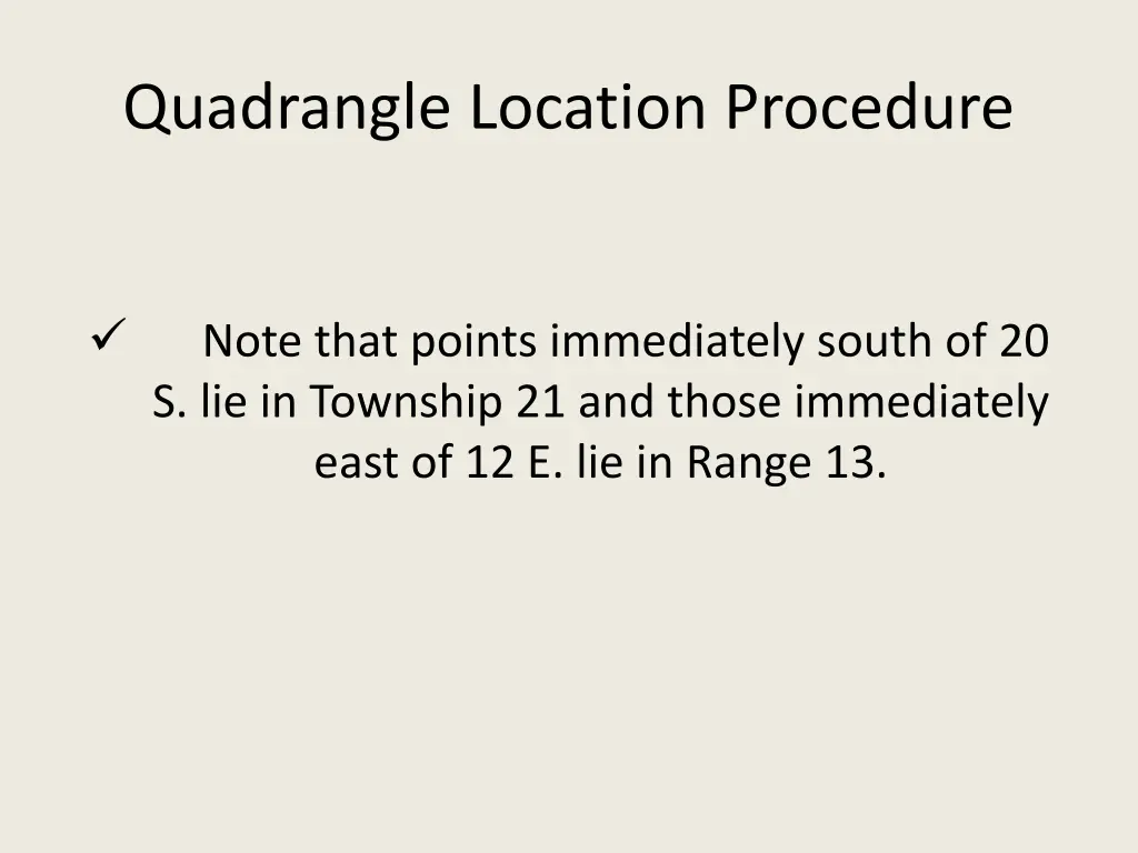 quadrangle location procedure 2