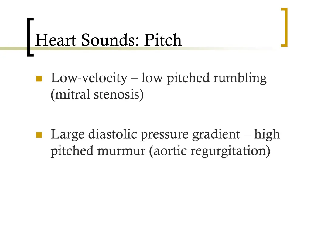 heart sounds pitch