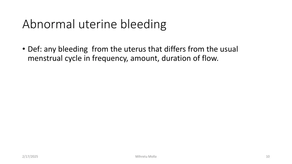 abnormal uterine bleeding
