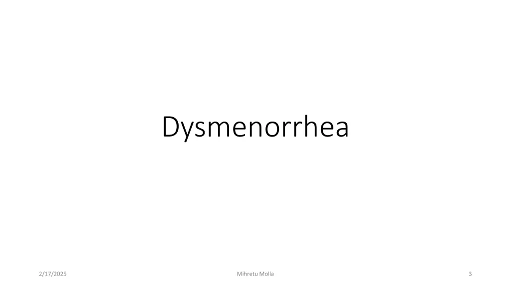 dysmenorrhea