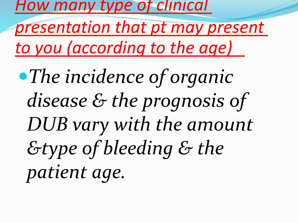 how many type of clinical presentation that