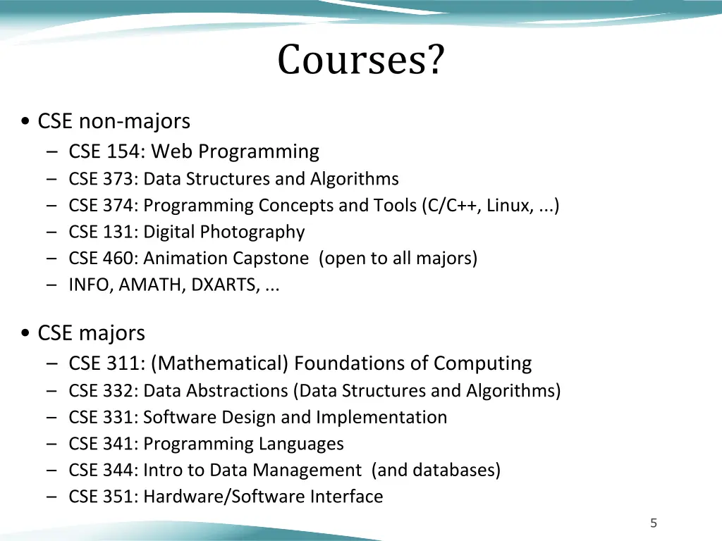 courses