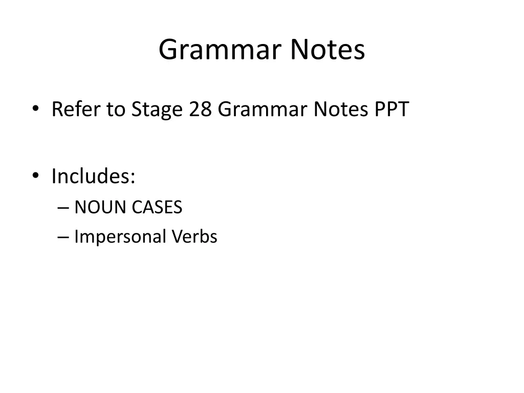 grammar notes