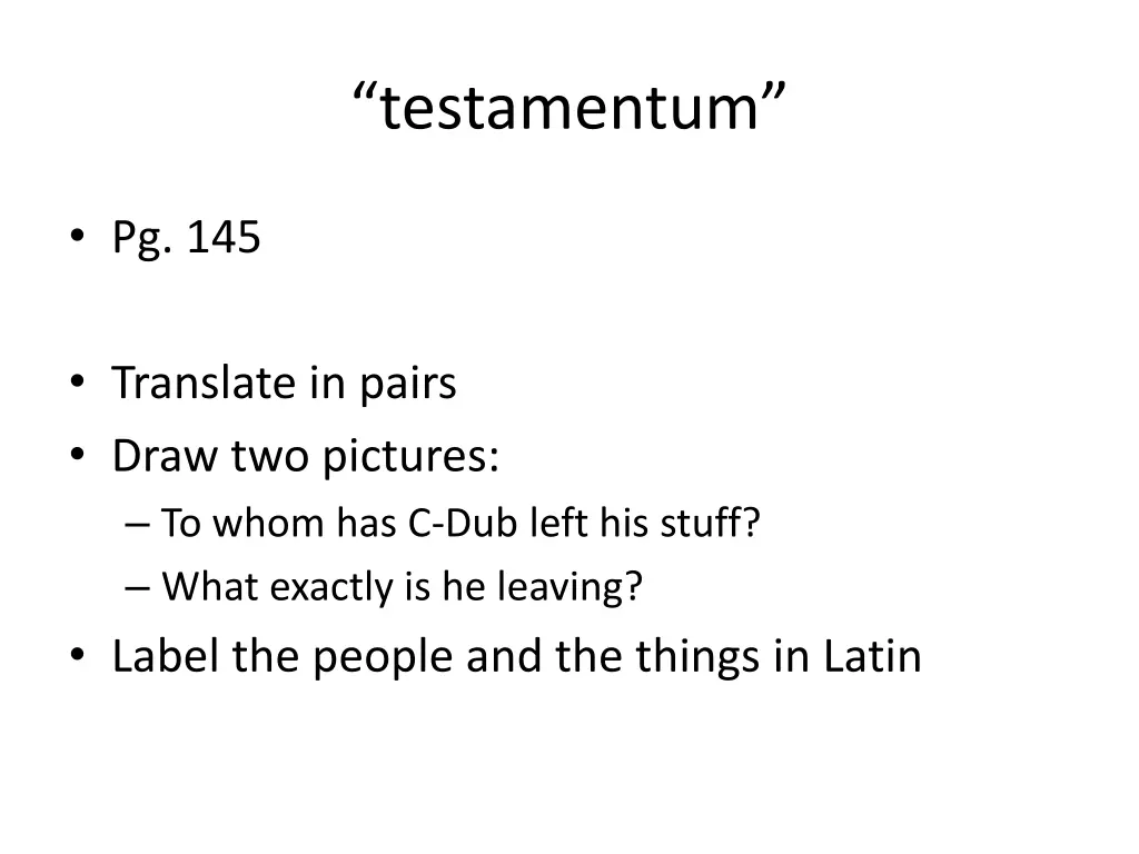 testamentum 1