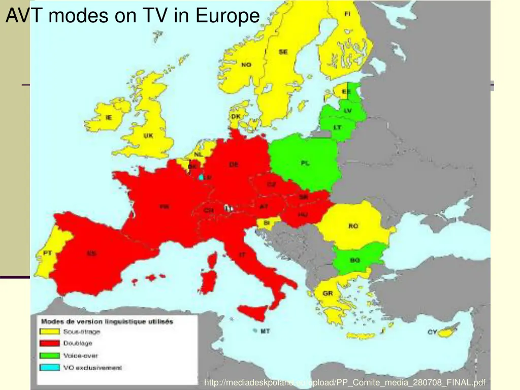 avt modes on tv in europe