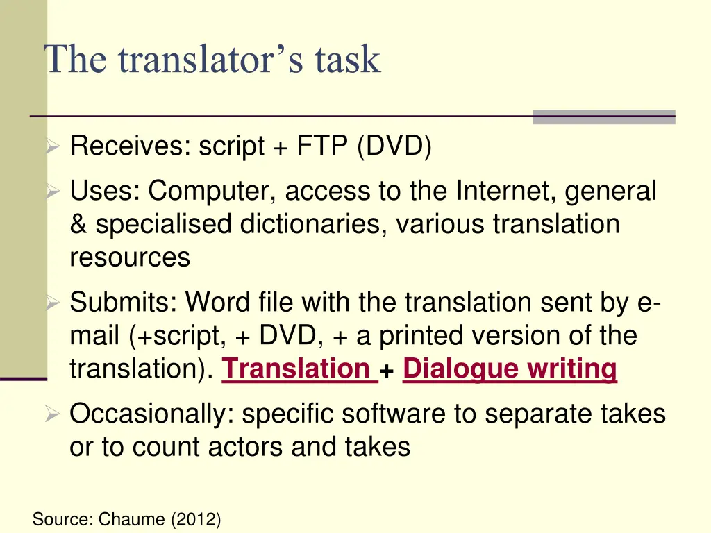 the translator s task