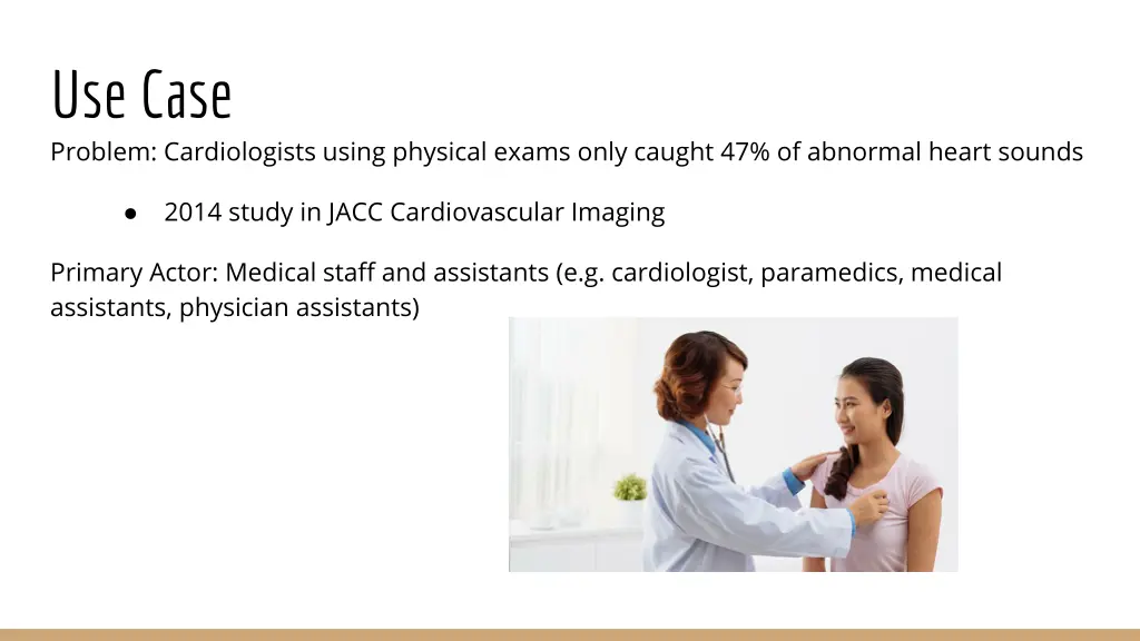 use case problem cardiologists using physical