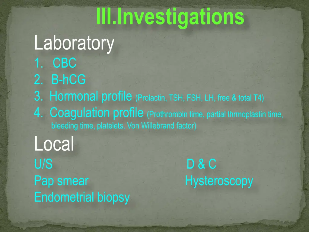 iii investigations laboratory