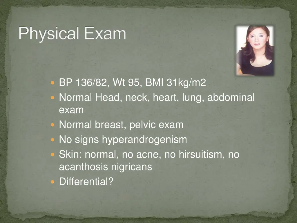 physical exam