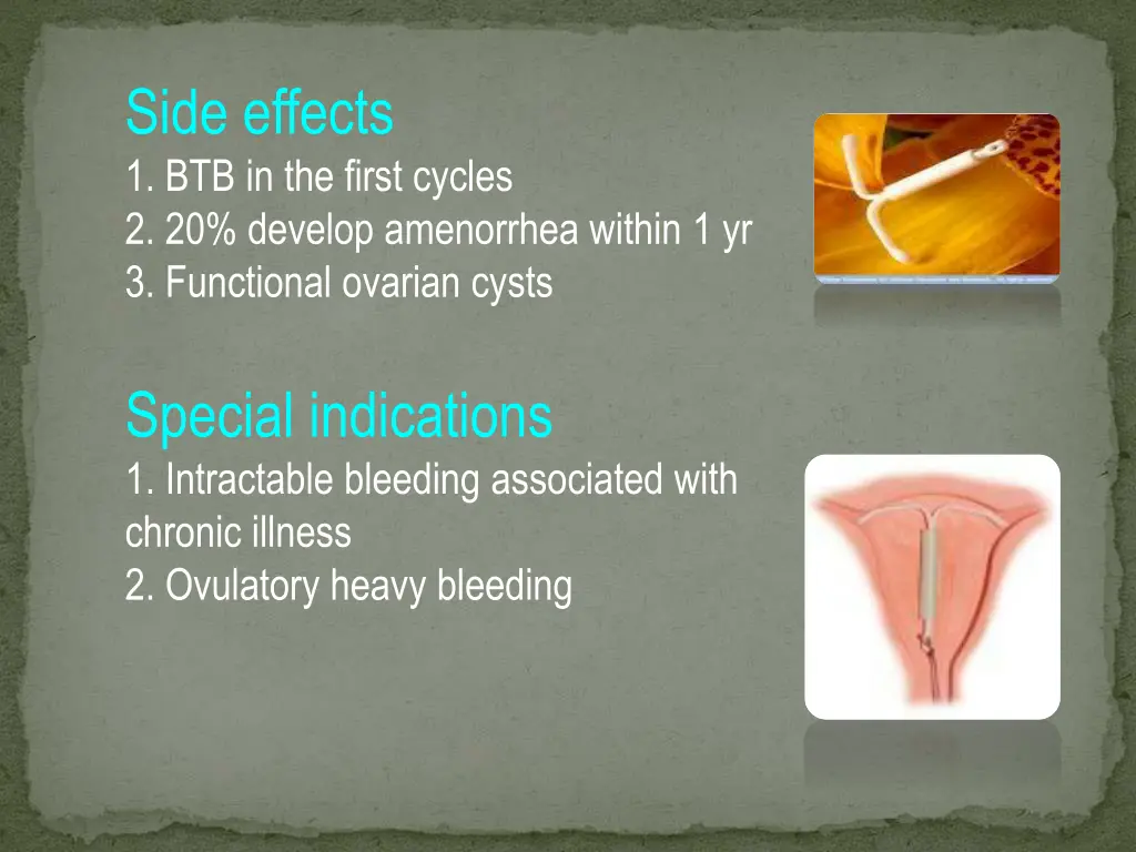 side effects 1 btb in the first cycles