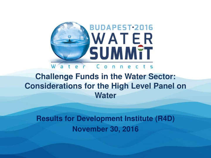 challenge funds in the water sector