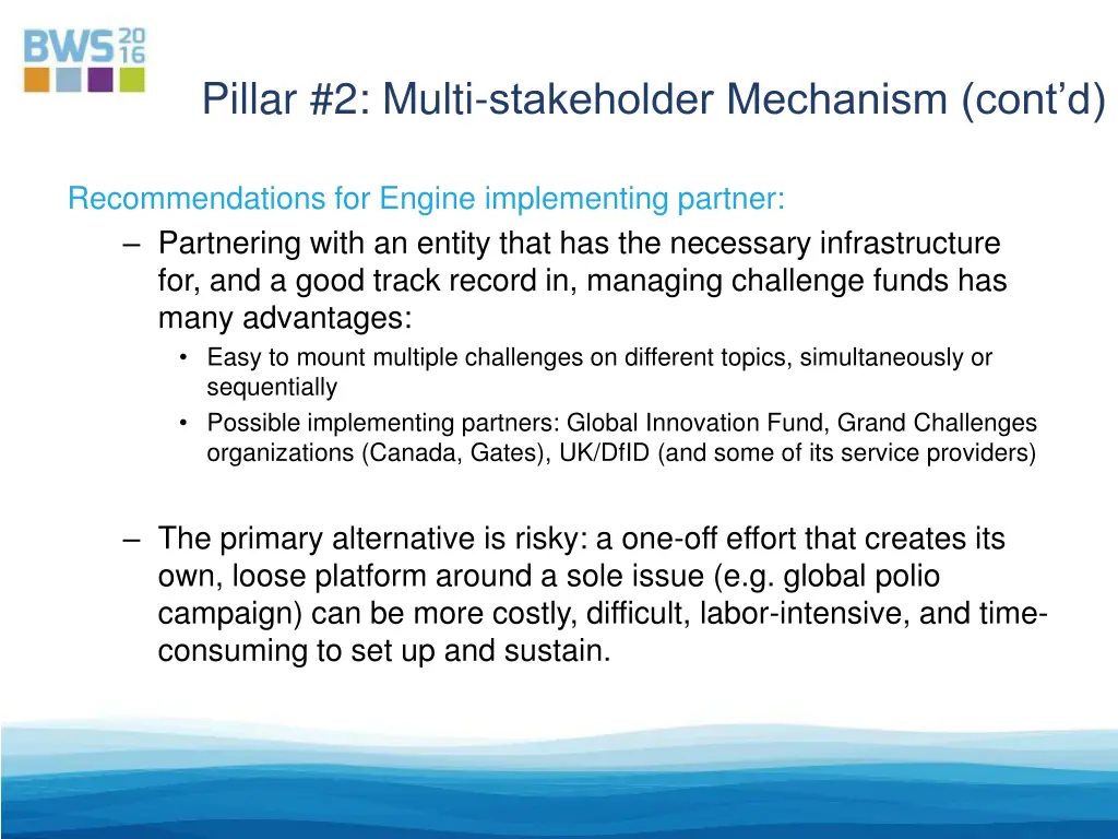 pillar 2 multi stakeholder mechanism cont d 1
