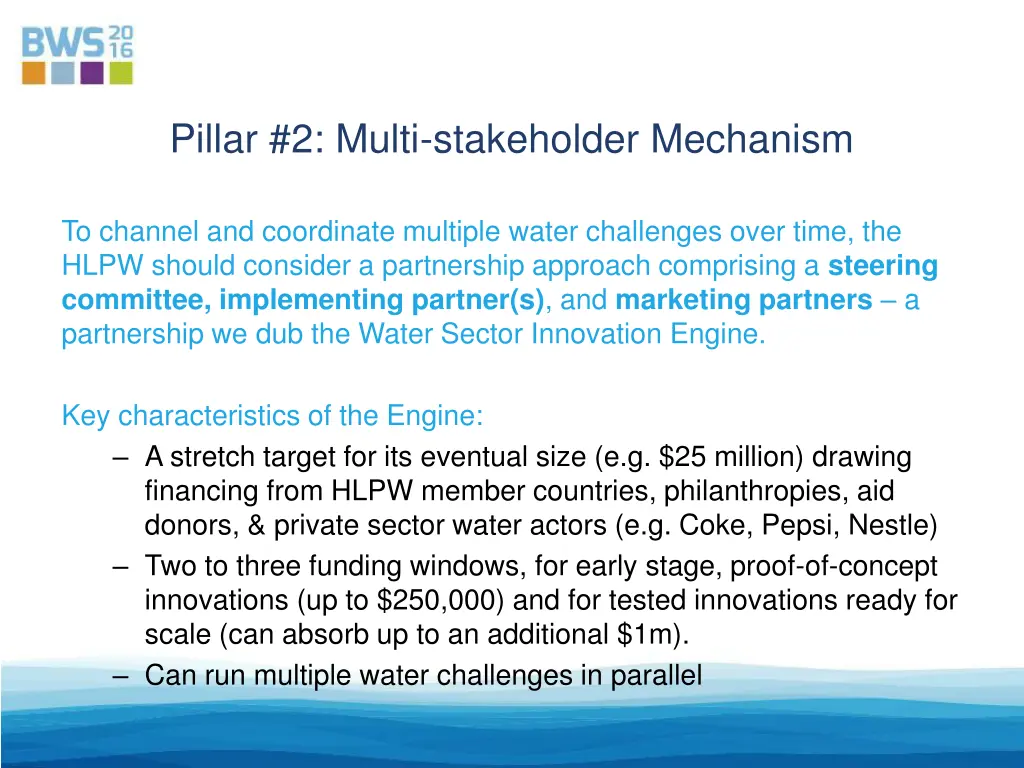 pillar 2 multi stakeholder mechanism