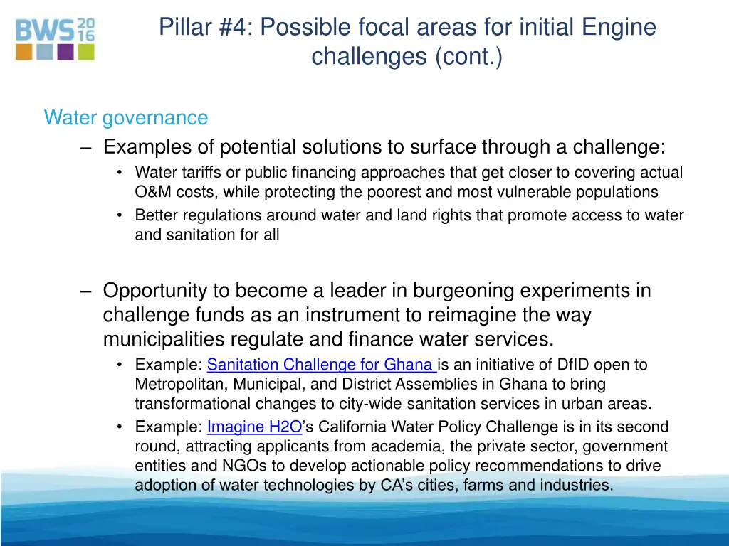 pillar 4 possible focal areas for initial engine 2