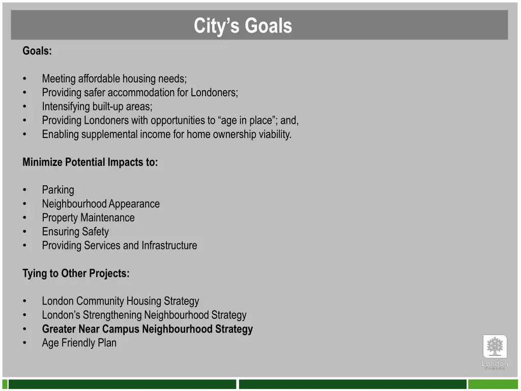 city s goals