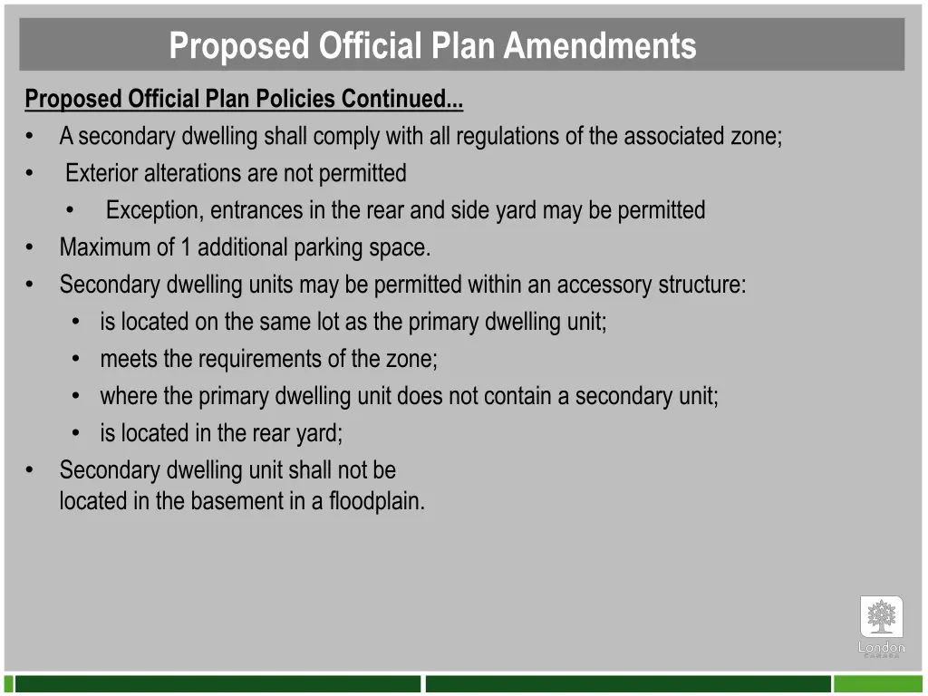proposed official plan amendments 1