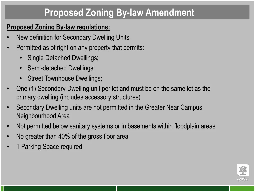 proposed zoning by law amendment