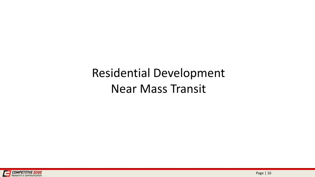 residential development near mass transit