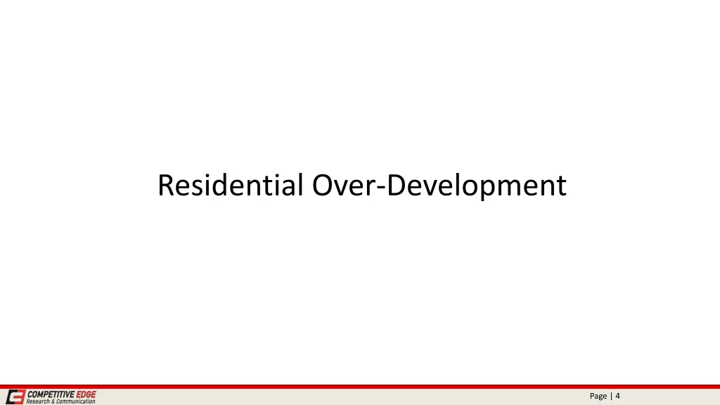 residential over development