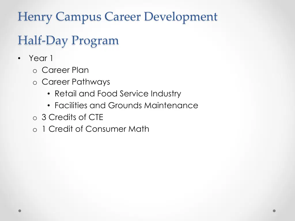 henry campus career development