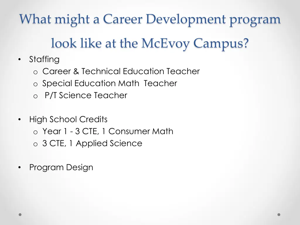 what might a career development program