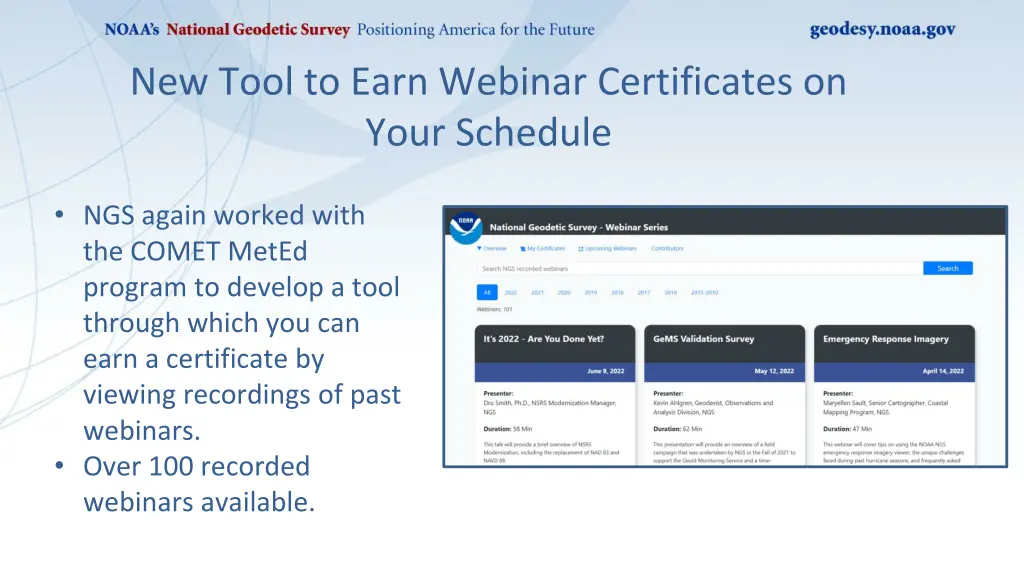 new tool to earn webinar certificates on your 1