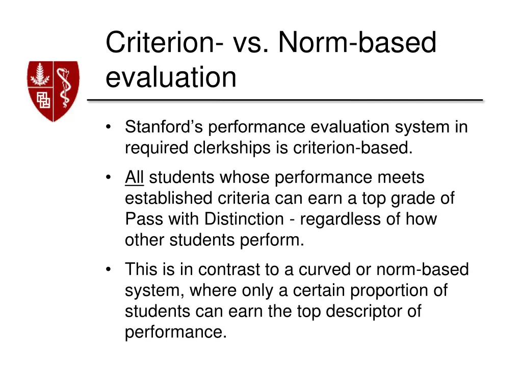 criterion vs norm based evaluation
