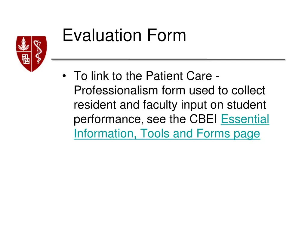 evaluation form