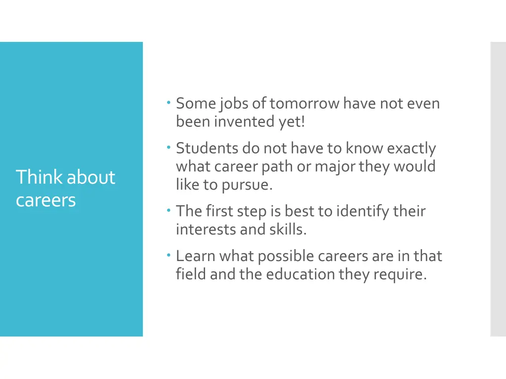 some jobs of tomorrow have not even been invented
