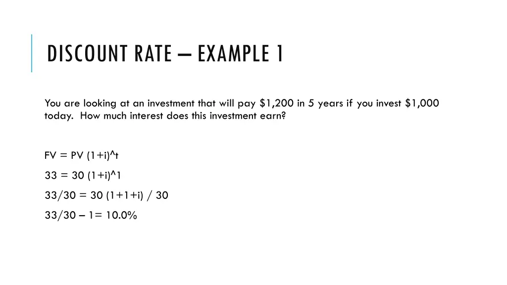 discount rate example 1