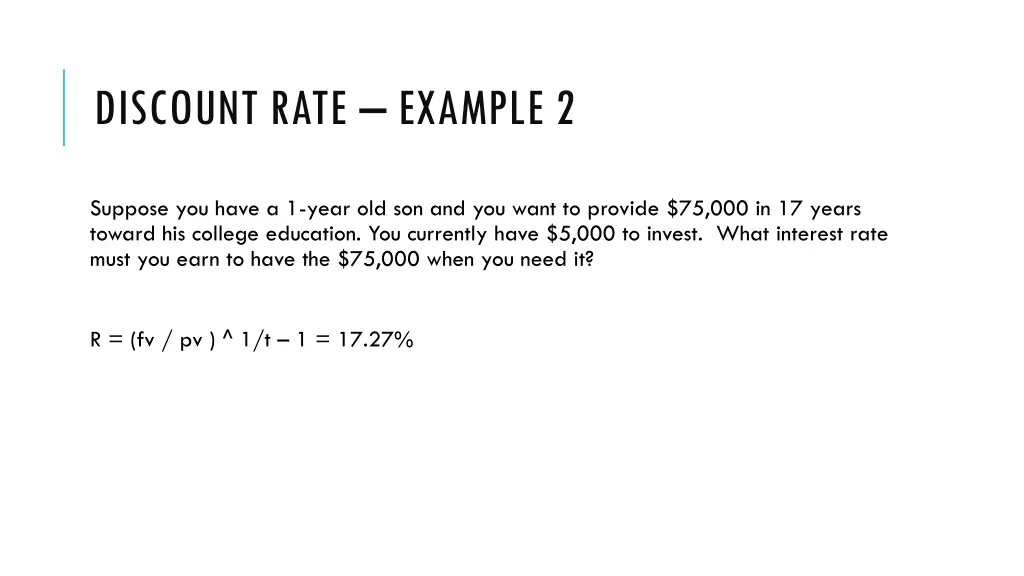 discount rate example 2 1