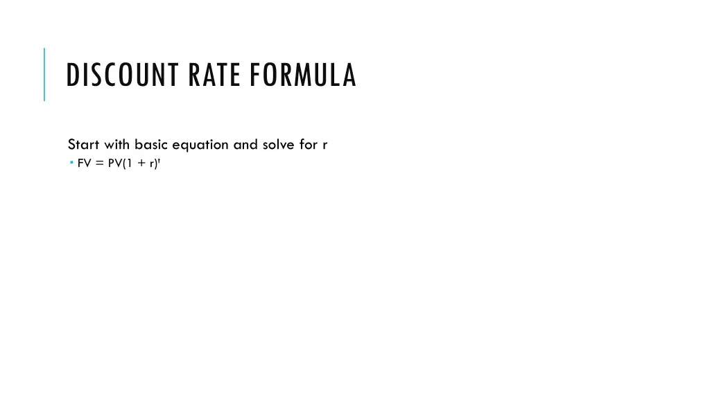 discount rate formula
