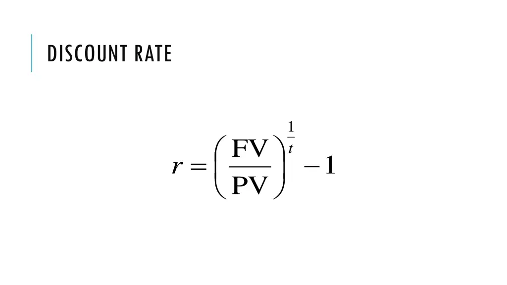 discount rate
