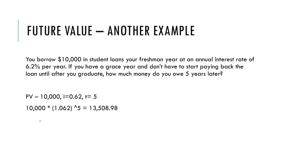 future value another example 1