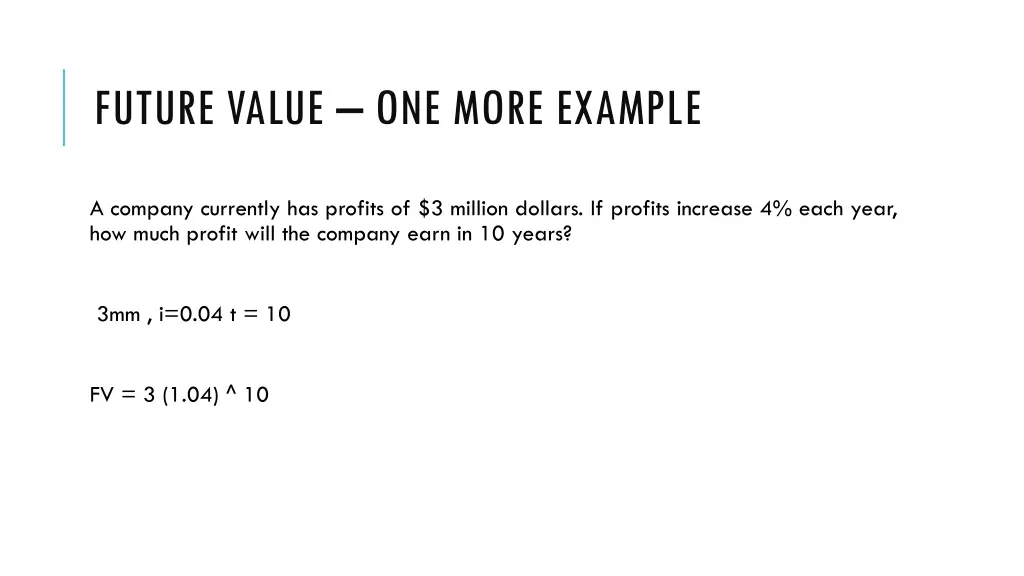 future value one more example 1