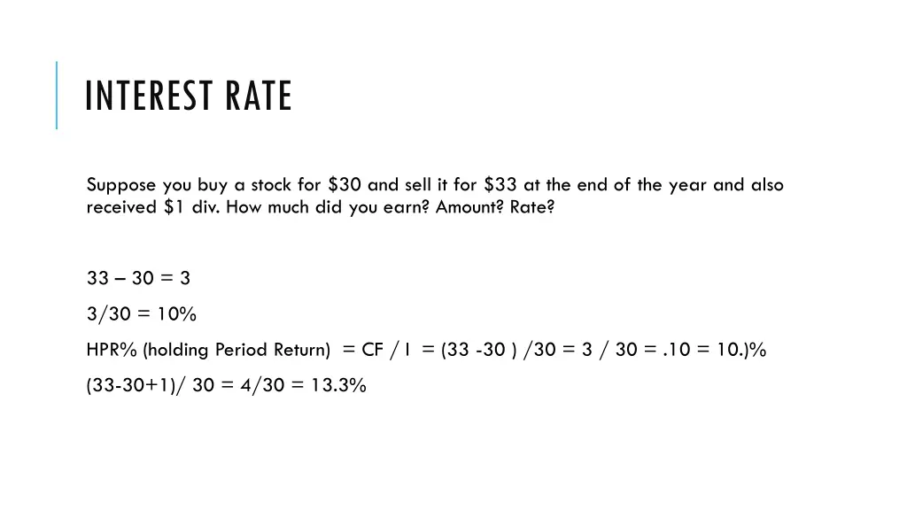 interest rate