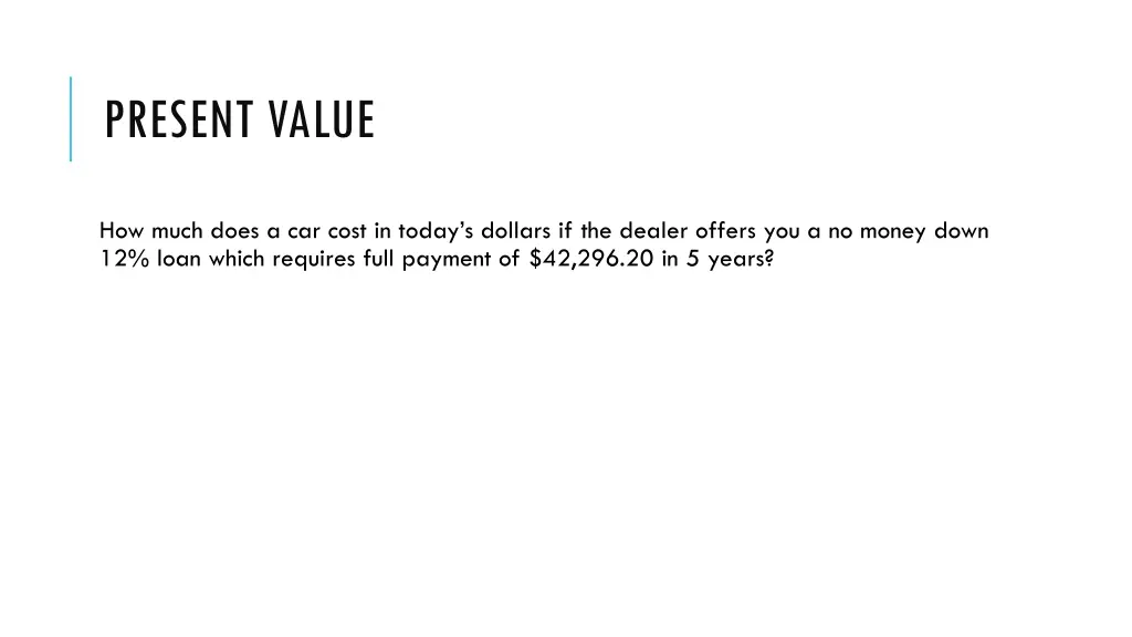 present value 3