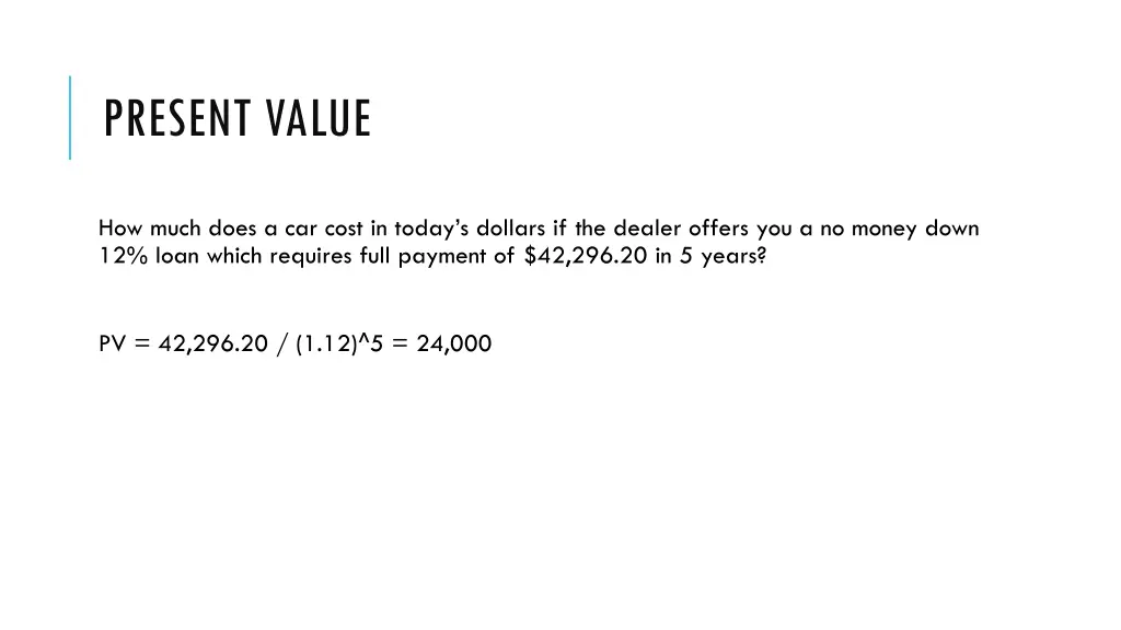 present value 4