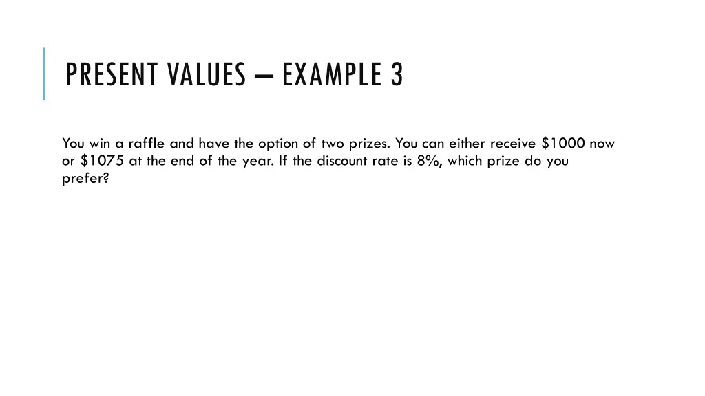 present values example 3