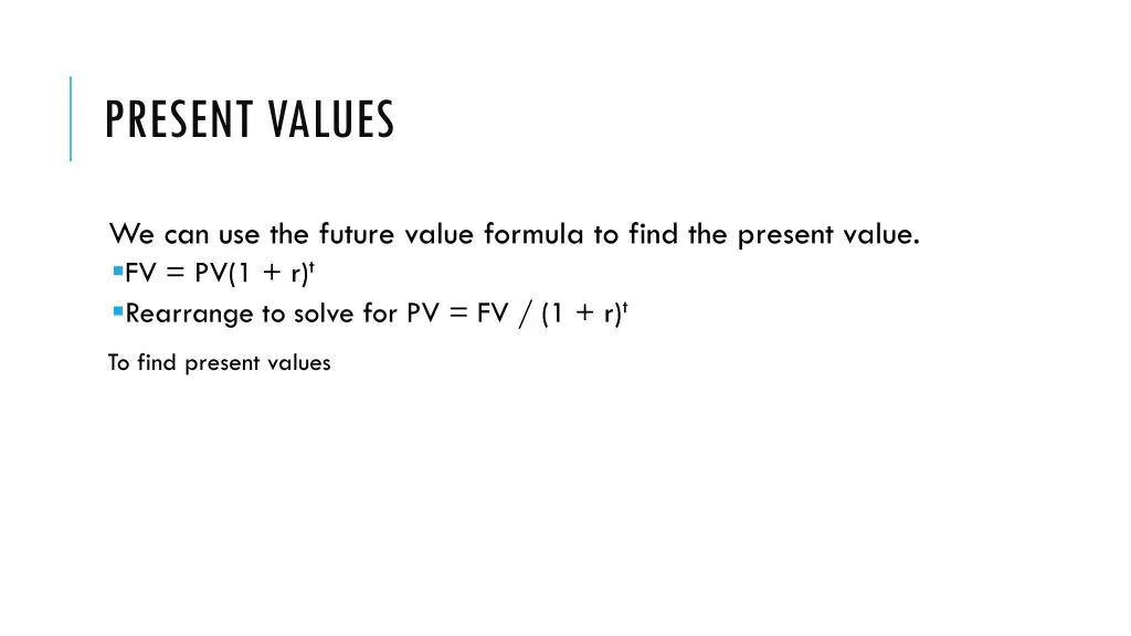 present values