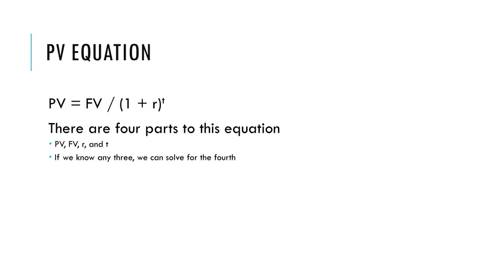 pv equation