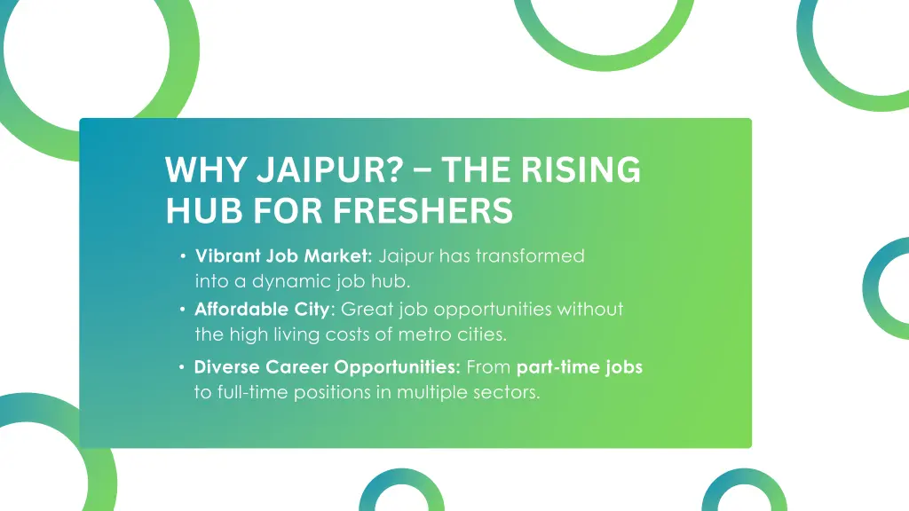 why jaipur the rising hub for freshers