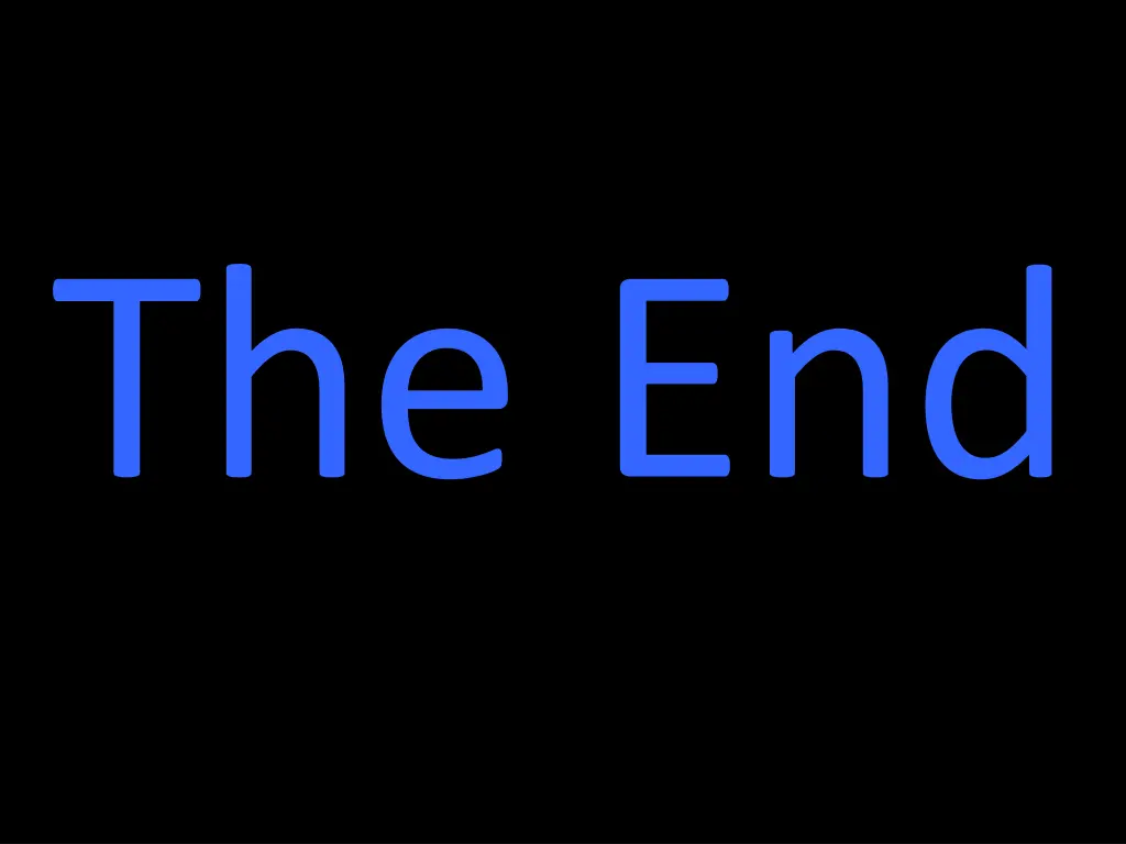 the end