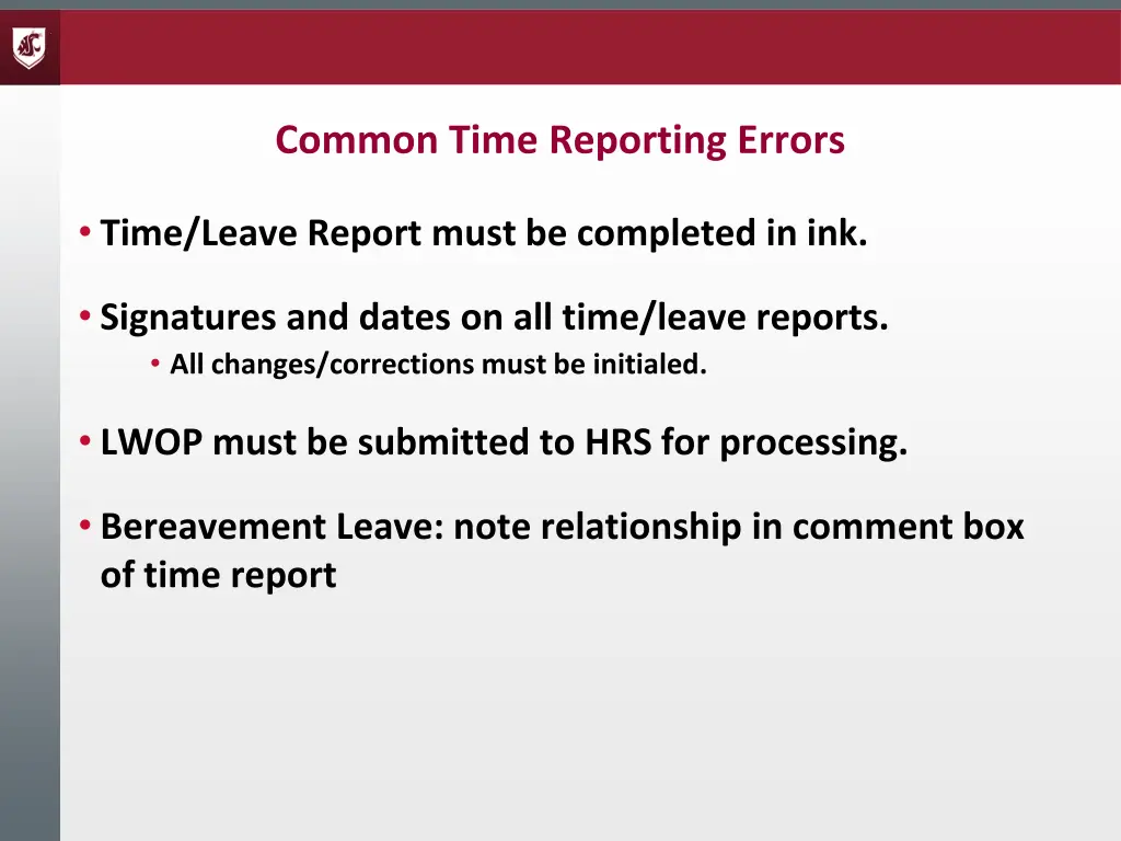 common time reporting errors 1